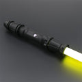 Rey EP9 SE lightsaber with ignited yellow blade
